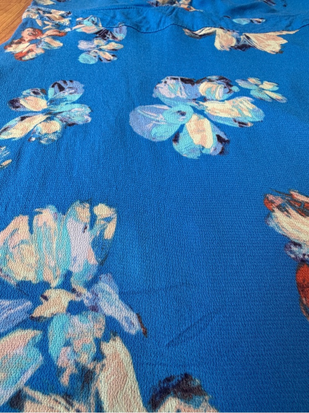 Lulus Women’s Bloomin' Love Blue Floral Pattern Skater Dress Size M - Picture 7 of 12